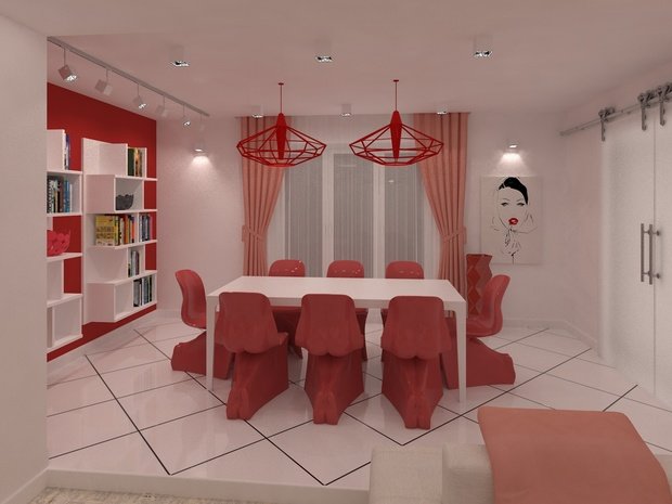 Фото из портфолио "Все красное" – фотографии дизайна интерьеров на INMYROOM
