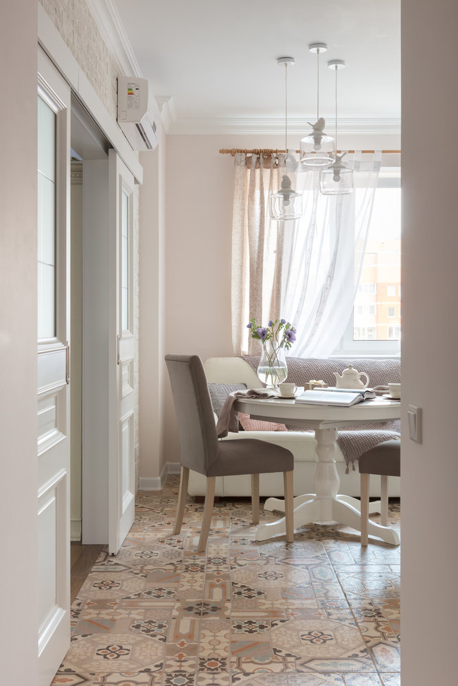 Фотография: Кухня и столовая в стиле Прованс и Кантри, Квартира, Проект недели, Балашиха, Монолитный дом, 2 комнаты, 60-90 метров, Анна Елина – фото на INMYROOM