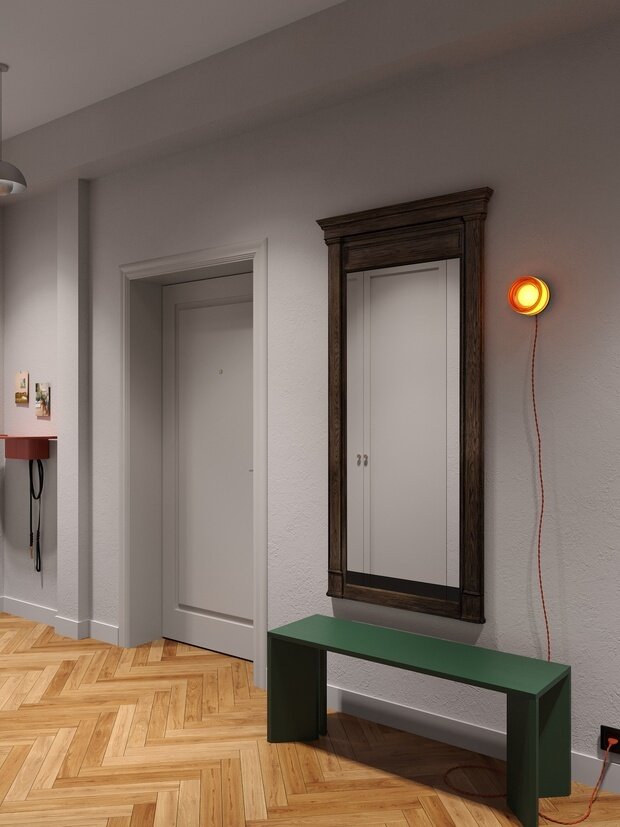 Фотография: Прихожая в стиле Скандинавский, Современный, Эклектика, Квартира, Проект недели, Москва, 4 и больше, Более 90 метров, DSGN HUB, Винтажный – фото на INMYROOM