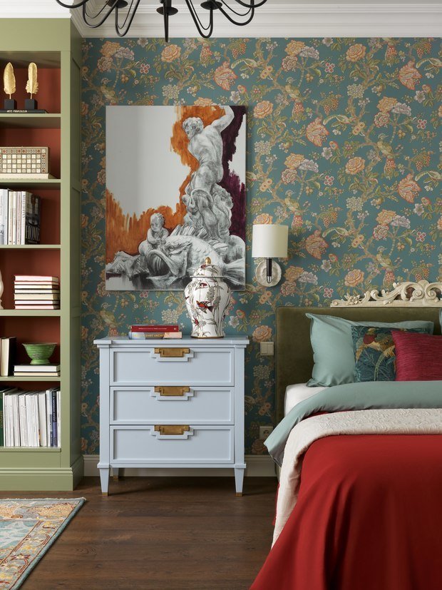 Фотография: Спальня в стиле Прованс и Кантри, Эклектика, Квартира, Проект недели, Москва, Сергей Красюк, Олеся Шляхтина, 1 комната, 40-60 метров – фото на INMYROOM