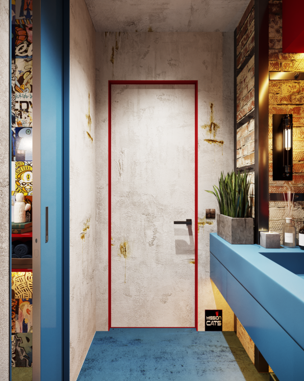 Фотография: Ванная в стиле Лофт, Эклектика, Квартира, Проект недели, Москва, 3 комнаты, 60-90 метров, Алена Горская – фото на INMYROOM