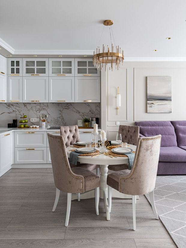 Фотография: Кухня и столовая в стиле Классический, Современный, Квартира, Проект недели, Москва, 4 и больше, Более 90 метров, Анна Шаповалова – фото на INMYROOM