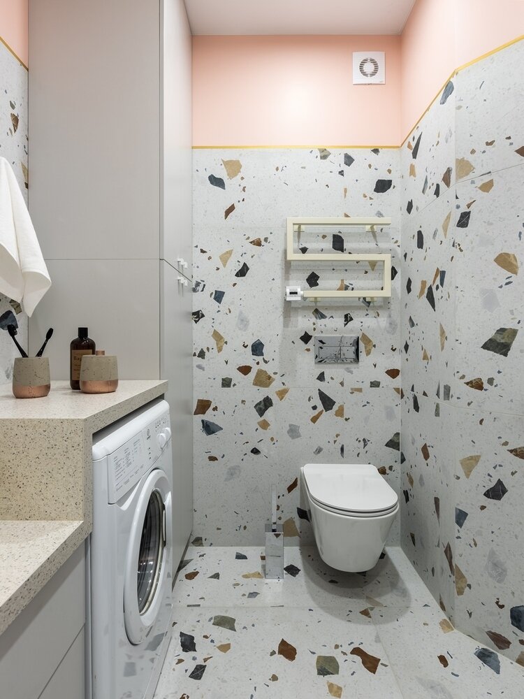 Фотография: Ванная в стиле Современный, Квартира, Проект недели, 1 комната, 40-60 метров, Саратов, Mikhailova Design, Мария Михайлова – фото на INMYROOM Фотография: Ванная в стиле Современный, Квартира, Проект недели, 1 комната, 40-60 метров, Саратов, Mikhailova Design, Мария Михайлова – фото на INMYROOM