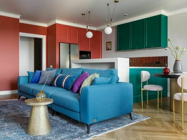 Фотография: Кухня и столовая в стиле Современный, Эклектика, Квартира, Проект дня, Самара, Кирпичный дом, 3 комнаты, Более 90 метров, Айгуль Султанова – фото на INMYROOM