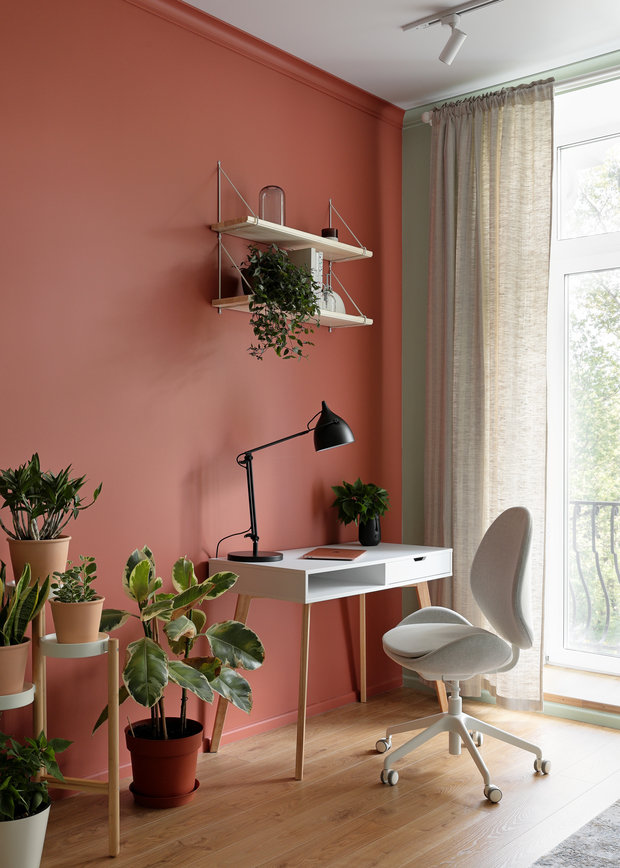 Фотография: Кабинет в стиле Современный, Квартира, Проект недели, Москва, 2 комнаты, 60-90 метров, Анастасия Заркуа – фото на INMYROOM