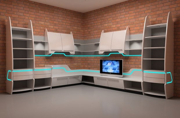 Фотография: Мебель и свет в стиле Хай-тек – фото на INMYROOM