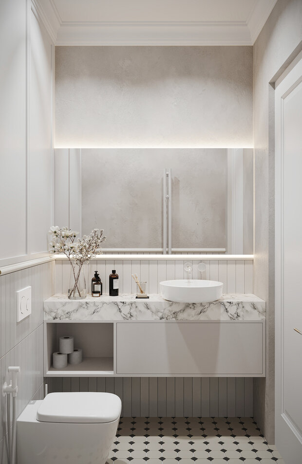 Фото из портфолио Дизайн-проект квартиры в ЖК «Logos (Логос)» в стиле французская классика – фотографии дизайна интерьеров на INMYROOM