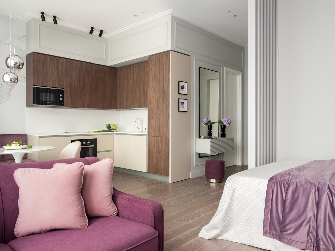 Фотография: Кухня и столовая в стиле Современный, Квартира, Студия, Проект недели, Москва, 40-60 метров, D.A. Interior Design – фото на INMYROOM