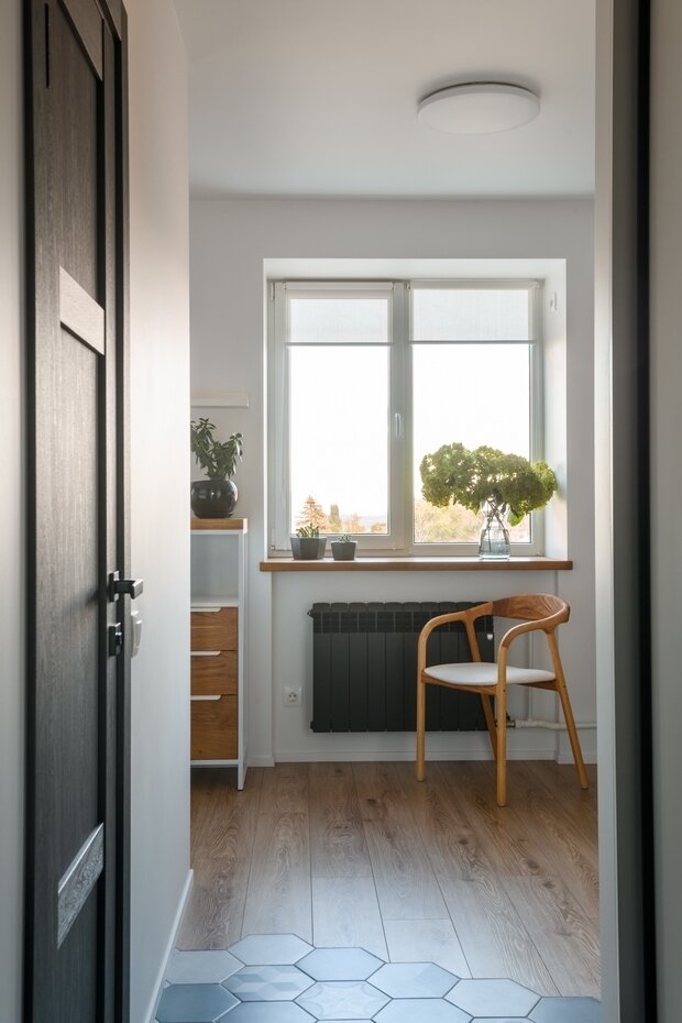 Фотография: Прихожая в стиле Скандинавский, Современный, Эко, Квартира, Проект недели, Липецк, Хрущевка, Кирпичный дом, 3 комнаты, 60-90 метров, Наталия Сытникова – фото на INMYROOM