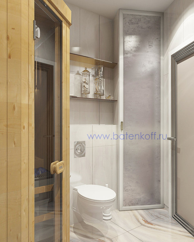 Фото из портфолио Дизайн проект туалета в стиле современной классики. Москва. Мичуринский  – фотографии дизайна интерьеров на InMyRoom.ru