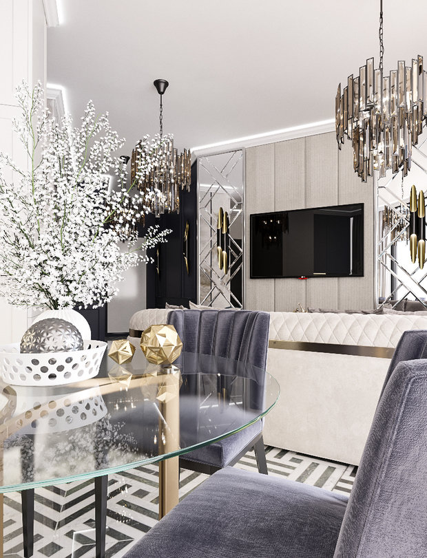 Фото из портфолио Апартаменты 1703 в ЖК Аю-Даг – фотографии дизайна интерьеров на INMYROOM