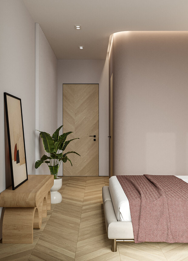 Фотография: Спальня в стиле Современный, Минимализм, Квартира, Проект недели, Санкт-Петербург, 2 комнаты, 60-90 метров, Студия дизайна Максимаджи – фото на INMYROOM