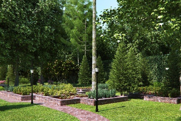 Фото из портфолио Ландшафт на участке загородного дома – фотографии дизайна интерьеров на INMYROOM