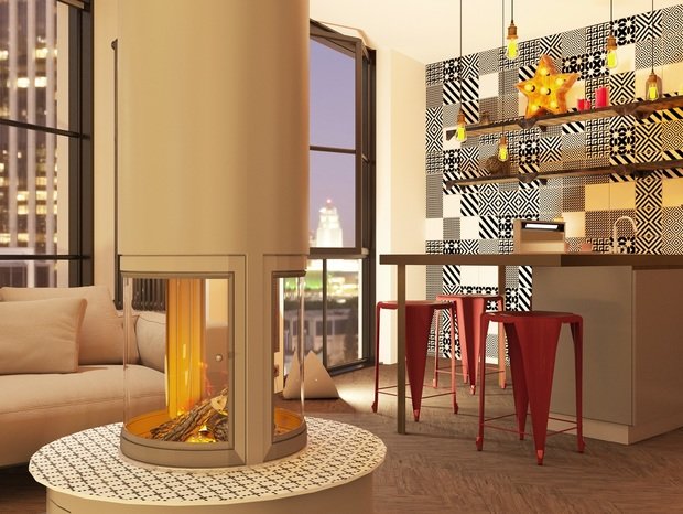 Фото из портфолио богемная квартира с использованием белорусского керамогранита и плитки – фотографии дизайна интерьеров на INMYROOM