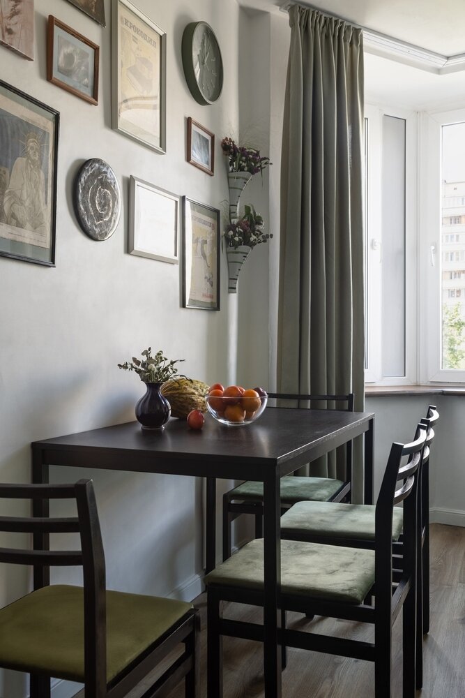 Фотография: Кухня и столовая в стиле Современный, Винтажный, Малогабаритная квартира, Квартира, Проект недели, Санкт-Петербург, Кирпичный дом, 1 комната, до 40 метров, Александра Сакмарова – фото на INMYROOM Фотография: Кухня и столовая в стиле Современный, Винтажный, Малогабаритная квартира, Квартира, Проект недели, Санкт-Петербург, Кирпичный дом, 1 комната, до 40 метров, Александра Сакмарова – фото на INMYROOM