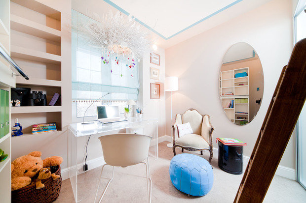 Фотография: Детская в стиле Современный, Эклектика, Скандинавский, Декор интерьера, Белый, Голубой, Эко – фото на INMYROOM