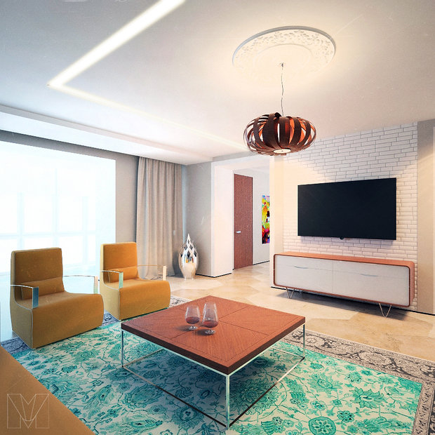 Фото из портфолио «Гармония вещей» – 480 кв.м 	 – фотографии дизайна интерьеров на INMYROOM