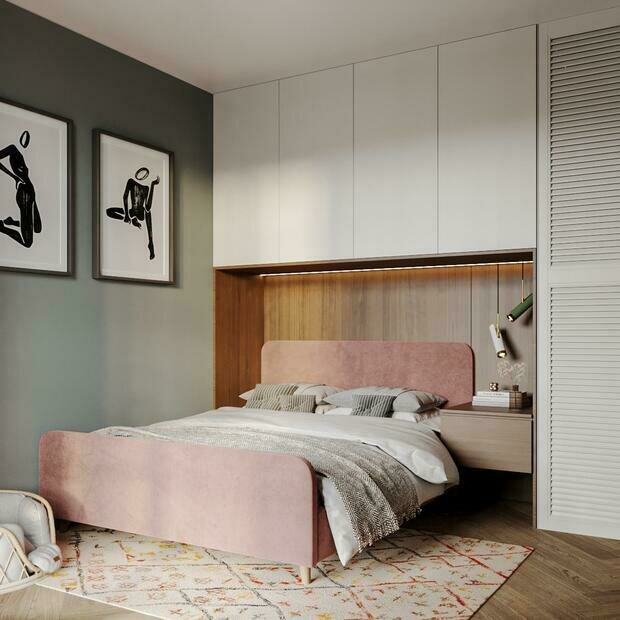 Фотография: Спальня в стиле Современный, Эклектика, Квартира, Проект недели, Санкт-Петербург, 2 комнаты, до 40 метров, 40-60 метров, Студия дизайна Максимаджи – фото на INMYROOM