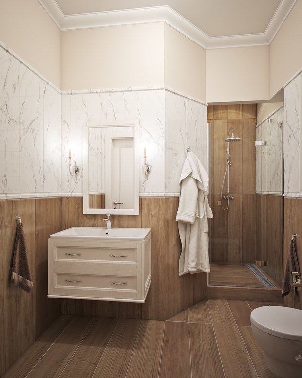 Фотография: Ванная в стиле Прованс и Кантри, Классический, Современный, Дом, Проект недели, интерьер кабинета, кухня-гостиная дизайн, Челябинск, Валерия Стенникова, Insomnia, американский стиль – фото на INMYROOM