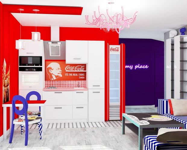 Фото из портфолио Квартира POPart & Coca-Cola – фотографии дизайна интерьеров на INMYROOM