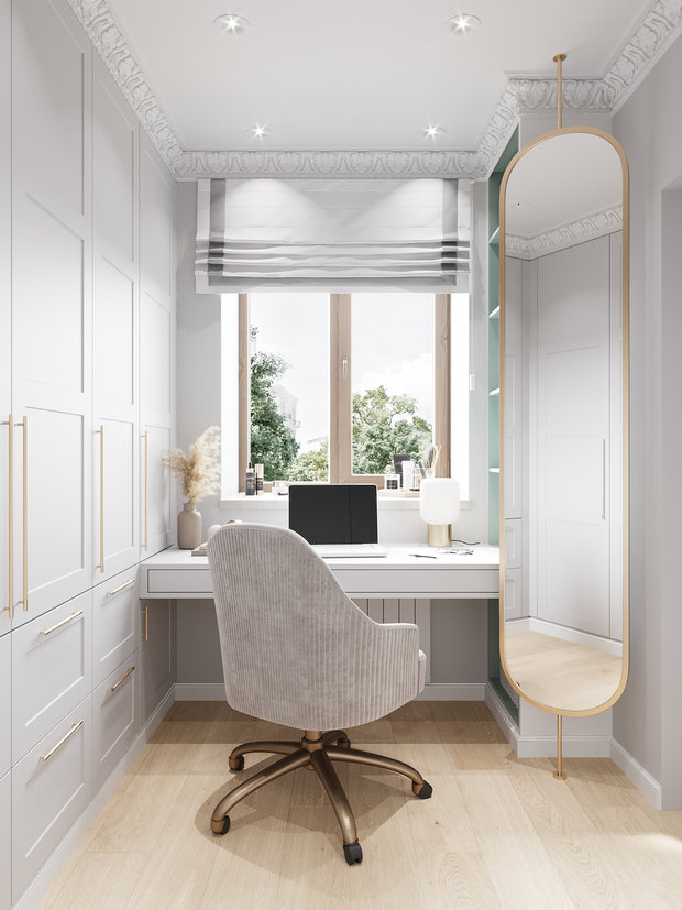 Фотография: Кабинет в стиле Современный, Квартира, Проект недели, Москва, 4 и больше, Более 90 метров, Елена Лебедева – фото на INMYROOM