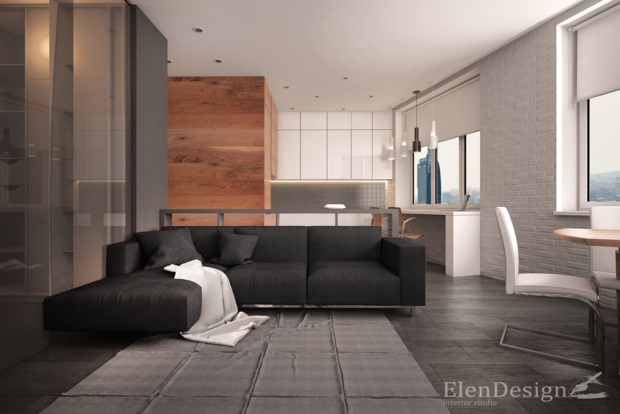 Фото из портфолио Квартира-студия – фотографии дизайна интерьеров на INMYROOM