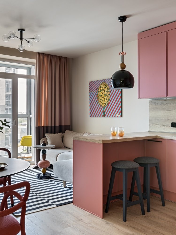 Фотография: Кухня и столовая в стиле Современный, Эклектика, Квартира, Проект недели, Минск, 4 и больше, 60-90 метров, Екатерина Успенская – фото на INMYROOM