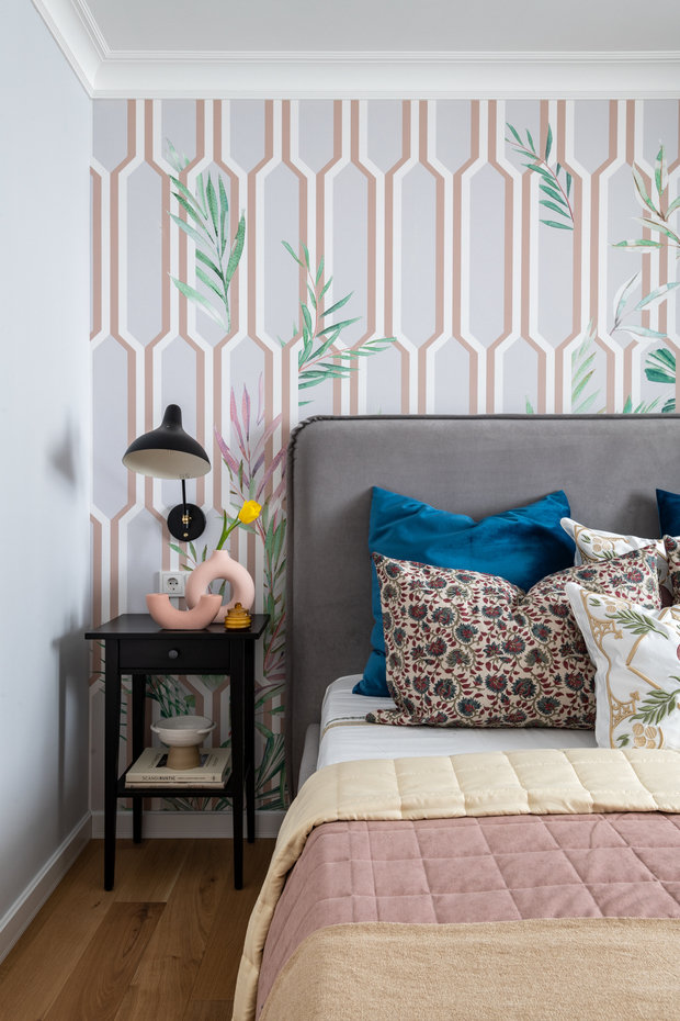 Фотография: Спальня в стиле Современный, Квартира, Проект дня, Москва, 4 и больше, 60-90 метров, Алеся Котова – фото на INMYROOM