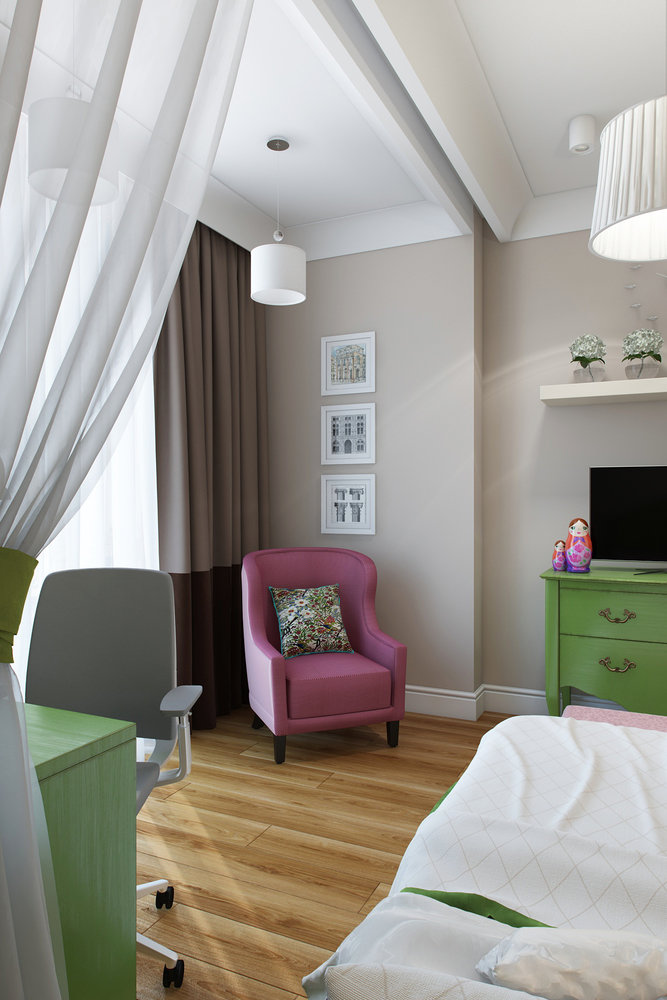 Фото из портфолио Детская комната для юной особы – фотографии дизайна интерьеров на INMYROOM Фото из портфолио Детская комната для юной особы – фотографии дизайна интерьеров на INMYROOM