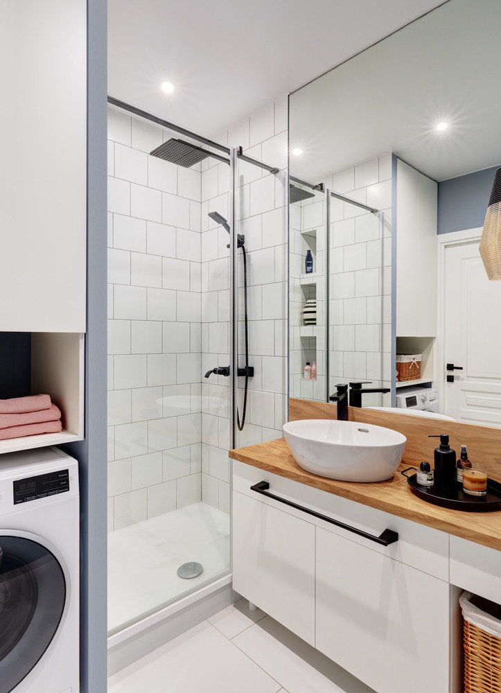 Фотография: Ванная в стиле Современный, Квартира, Проект недели, Москва, 2 комнаты, 40-60 метров, Евгения Козюкова – фото на INMYROOM Фотография: Ванная в стиле Современный, Квартира, Проект недели, Москва, 2 комнаты, 40-60 метров, Евгения Козюкова – фото на INMYROOM