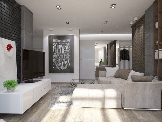 Фото из портфолио Уютный лофт для двоих – фотографии дизайна интерьеров на INMYROOM