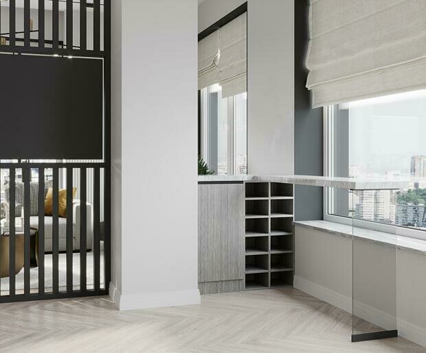 Фотография: Кухня и столовая в стиле Современный, Квартира, Проект недели, 3 комнаты, 60-90 метров, Монолитно-кирпичный, Уфа, Алина Гамм – фото на INMYROOM