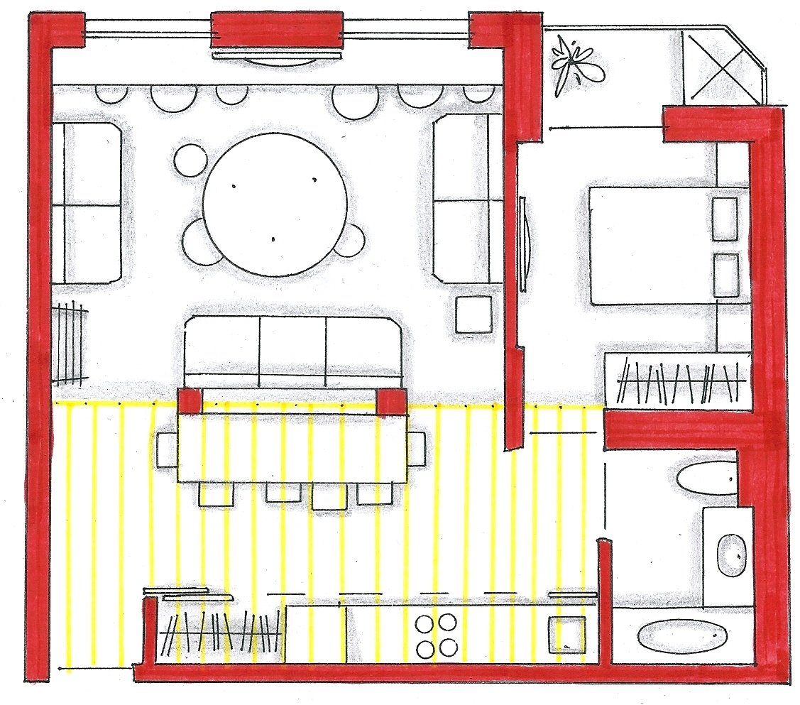 Фото из портфолио Мои перепланировки – фотографии дизайна интерьеров на INMYROOM Фото из портфолио Мои перепланировки – фотографии дизайна интерьеров на INMYROOM