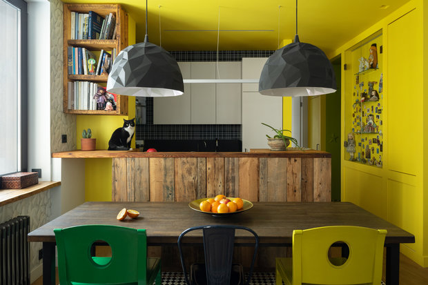 Фотография: Кухня и столовая в стиле Скандинавский, Эклектика, Квартира, Проект недели, Химки, Монолитный дом, 4 и больше, Более 90 метров, Ирина Бородинова, Илья Бирюков, Archibeyou – фото на INMYROOM