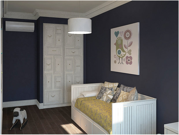 Фотография: Детская в стиле Скандинавский, Квартира, Цвет в интерьере, Дома и квартиры, Проект недели, Серый – фото на INMYROOM