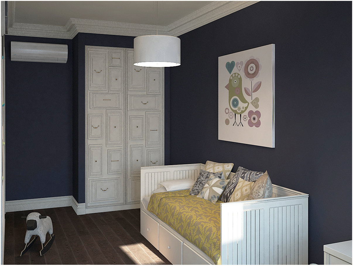 Фотография: Детская в стиле Скандинавский, Квартира, Цвет в интерьере, Дома и квартиры, Проект недели, Серый – фото на INMYROOM