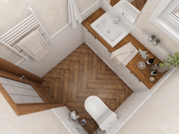 Фотография: Ванная в стиле Прованс и Кантри, Скандинавский, Проект недели, Дача, Ленинградская область, каркасный дом, Design by Tolsh – фото на INMYROOM