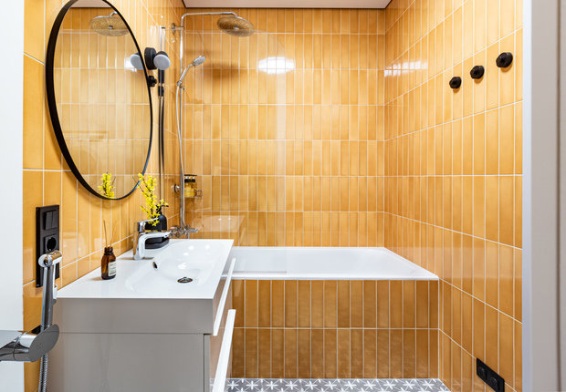 Фотография: Ванная в стиле Современный, Проект недели, Санкт-Петербург, 3 комнаты, Более 90 метров, Анастасия Заркуа – фото на INMYROOM