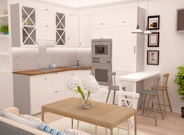 Фотография: Кухня и столовая в стиле Прованс и Кантри – фото на InMyRoom.ru