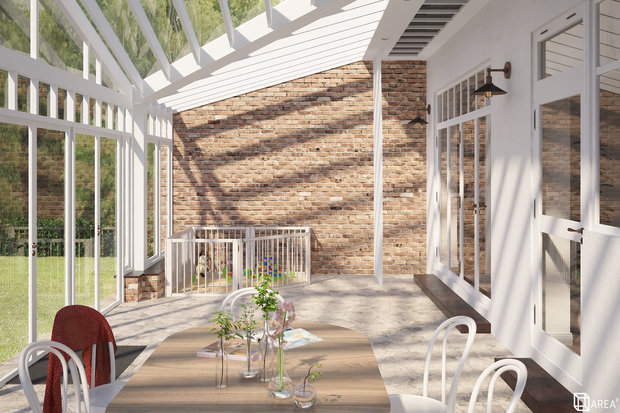 Визуализация террасы в скандинавском стиле