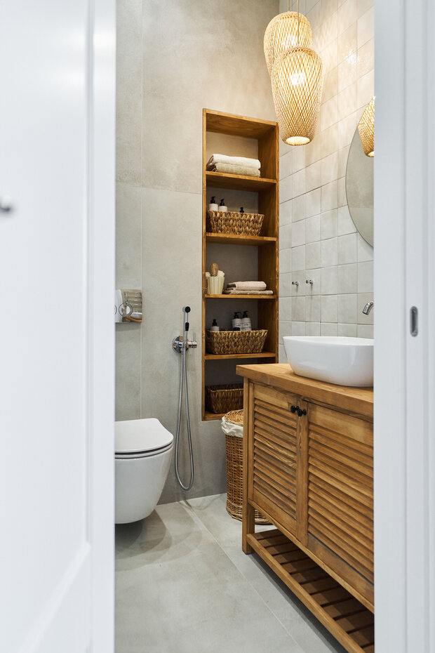 Фотография: Ванная в стиле Современный, Минимализм, Квартира, Студия, Проект дня, Москва, Монолитный дом, до 40 метров, Светлана Шевченко – фото на INMYROOM