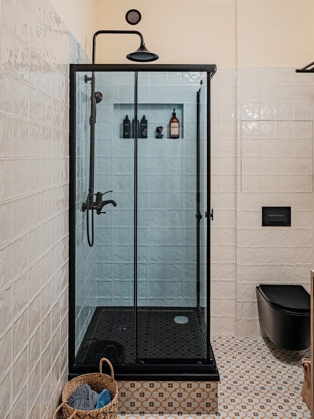 Фотография: Ванная в стиле Скандинавский, Современный, Винтажный, Квартира, Проект недели, Москва, 2 комнаты, 40-60 метров, Евгения Стефанович – фото на INMYROOM