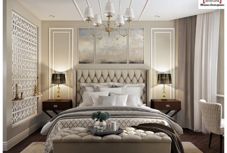 ДИЗАЙН-ПРОЕКТ 3Х-КОМНАТНОЙ КВАРТИРЫ В АМЕРИКАНСКОМ СТИЛЕ