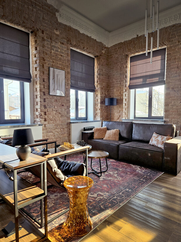Фотография: Гостиная в стиле Лофт, Эклектика, Квартира, Студия, Проект дня, Кирпичный дом, 40-60 метров, современный с элементами лофта, Оренбург, эклектика: парижский шик, Алла Розова – фото на INMYROOM