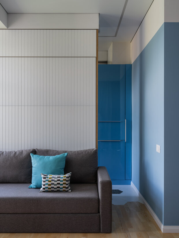 Фотография: Гостиная в стиле Современный, Минимализм, Малогабаритная квартира, Квартира, Студия, Проект недели, Сочи, до 40 метров, Елизавета Ткачева – фото на INMYROOM