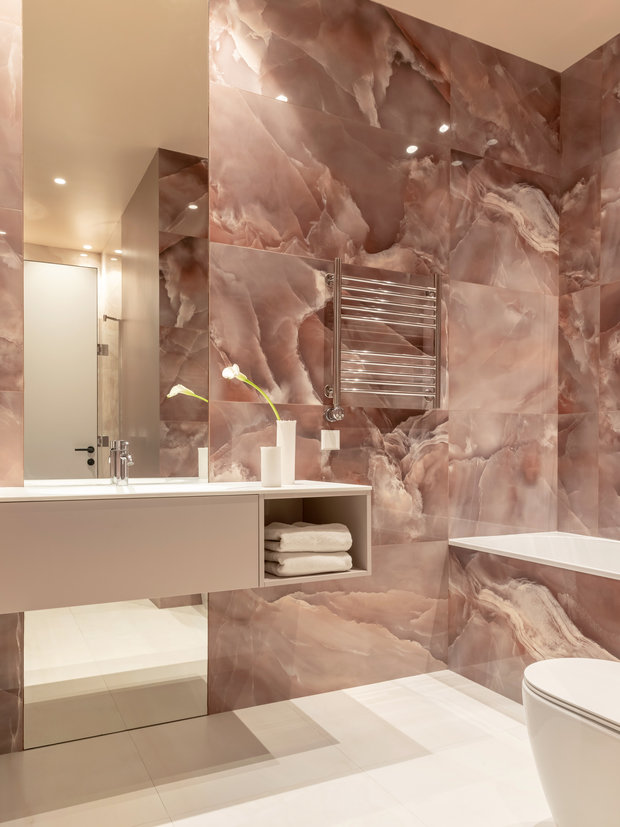 Фотография: Ванная в стиле Современный, Квартира, Проект недели, Москва, 2 комнаты, 40-60 метров, 60-90 метров, Анна Чеснокова – фото на INMYROOM