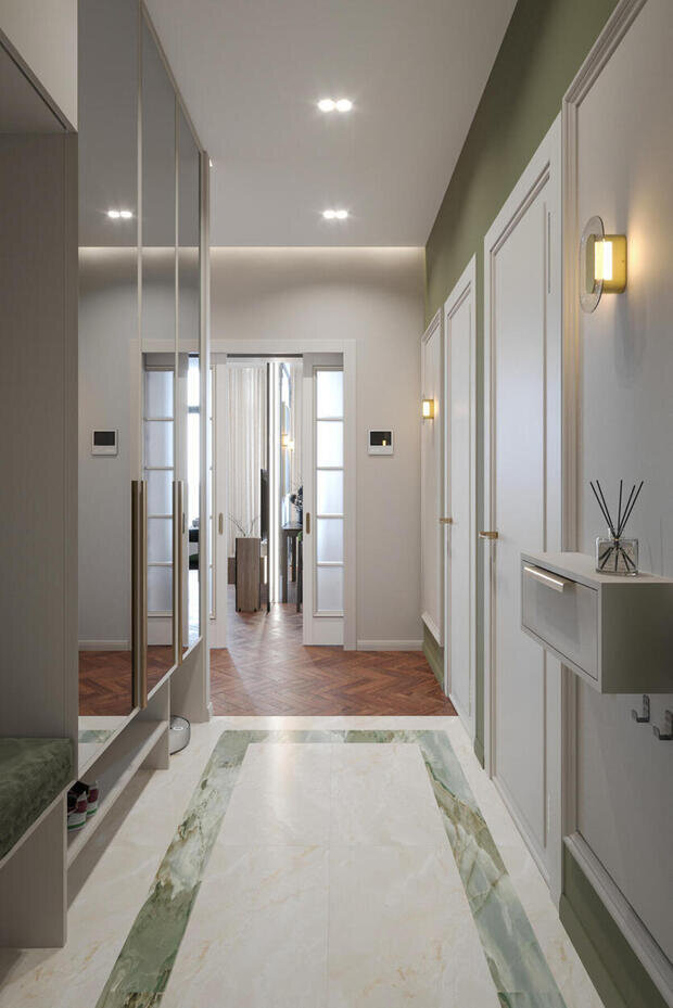 Фото из портфолио Дизайн-проект квартиры в ЖК «17/33 Петровский остров» в стиле современной и французской классики – фотографии дизайна интерьеров на INMYROOM