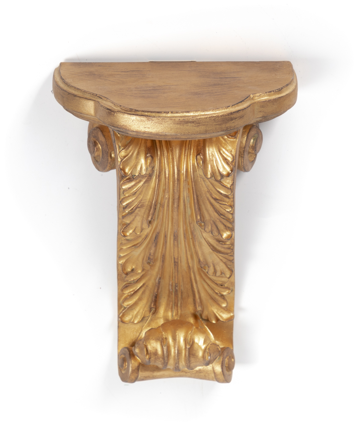 Консоль настенная золотистого цвета