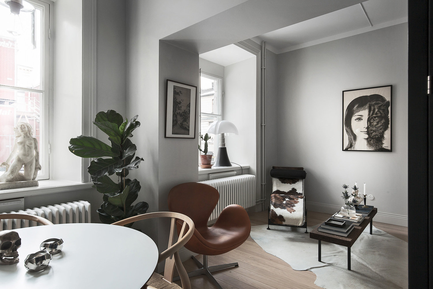 Фотография: Гостиная в стиле Скандинавский, Декор интерьера, Малогабаритная квартира, Квартира, Швеция – фото на INMYROOM