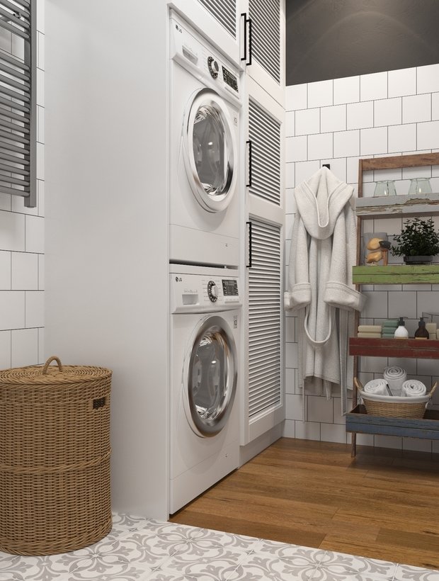 Фотография: Ванная в стиле Скандинавский, Современный, Квартира, Проект недели, Москва, 2 комнаты, 60-90 метров, Марина Меренкова – фото на INMYROOM